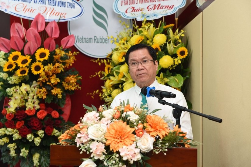 Ông Lê Thanh Hưng – Tổng giám đốc GVR báo cáo tại Đại hội đồng cổ đông thường niên 2023. Ảnh: GVR