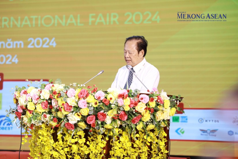 Chủ tịch Hội Thủy sản Việt Nam Nguyễn Việt Thắng phát biểu tại sự kiện. 