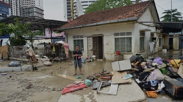 Lũ lụt lại Kuala Lumpur, Malaysia. Ảnh: Getty Images