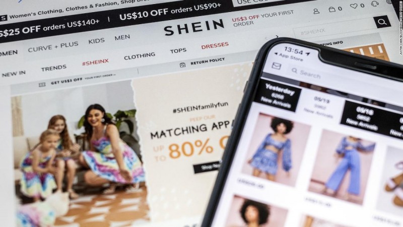 Tháng 5/2021, Shein vượt qua Amazon để trở thành ứng dụng mua sắm được cài đặt nhiều nhất tại Mỹ. Ảnh: CNN