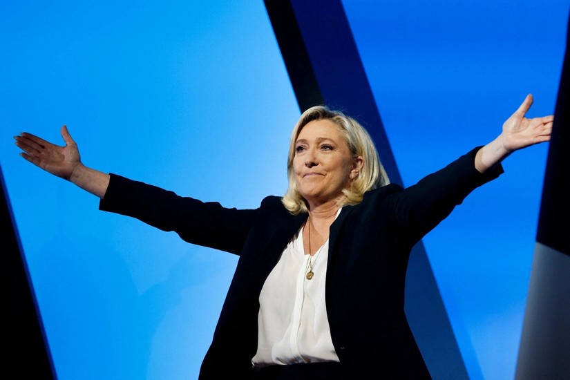 Bà Marine Le Pen, lãnh đạo Đảng Tập hợp Quốc gia Pháp. Ảnh: Reuters