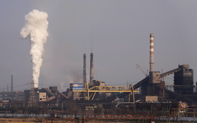 Nhà máy Azovstal tại Mariupol, Ukraine. Ảnh: AP