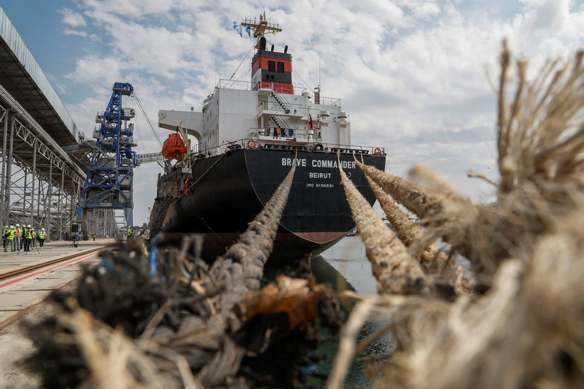 Tàu Brave Commander được Liên Hợp quốc thuê để vận chuyển ngũ cốc từ Ukraine tới Ethiopia. Ảnh: 