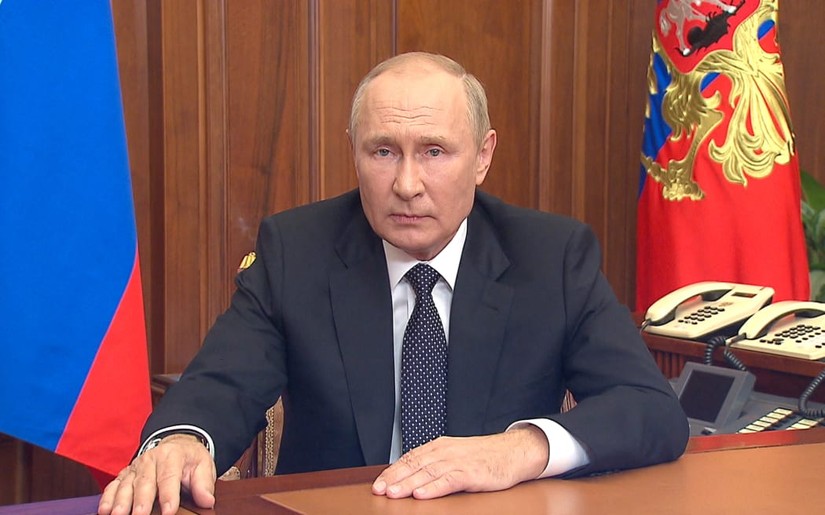 Tổng thống Putin một lần nữa cảnh cáo thảm họa toàn cầu sẽ xảy ra nếu NATO đụng độ trực tiếp với quân đội Nga. Ảnh: Kremlin