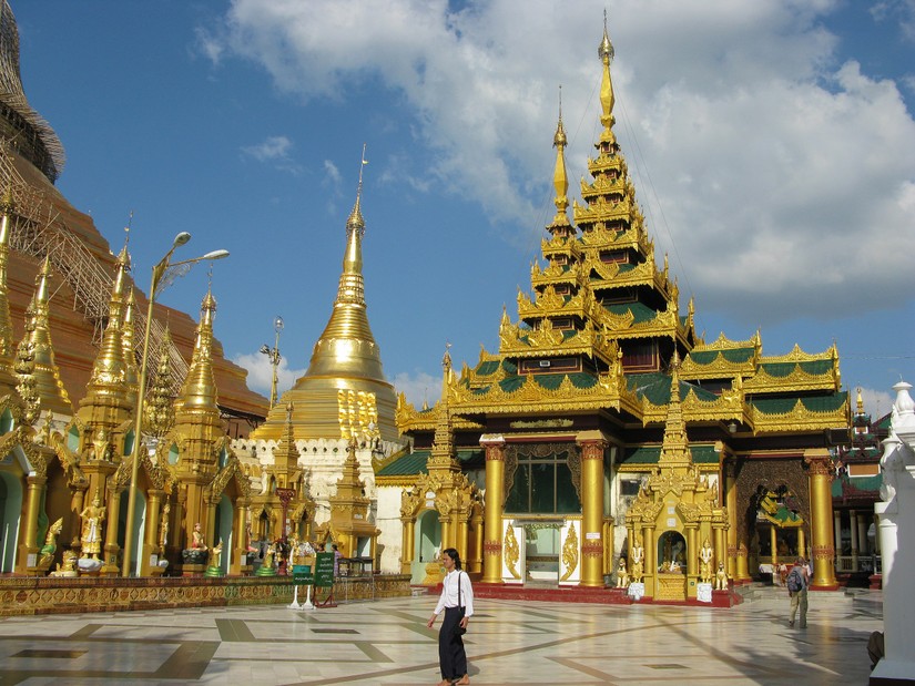 Chùa Shwedagon được coi như một trong những di tích Phật giáo linh thiêng nhất trên thế giới. Ảnh: Wikimedia Common