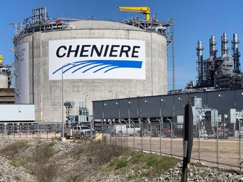 Một cơ sở lưu trữ khí hóa lỏng của tập đoàn Cheniere, Mỹ, Ảnh: Houston Chronical