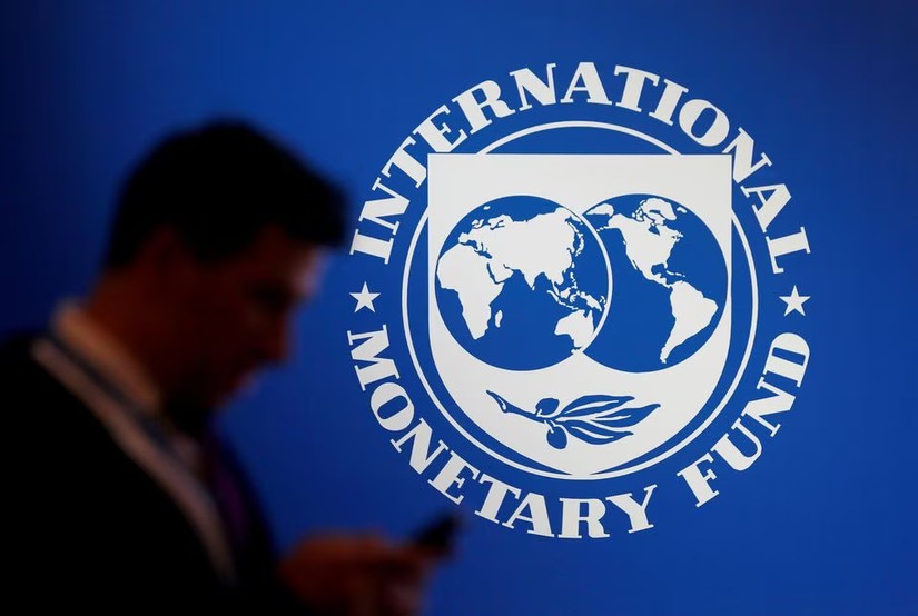 Logo của IMF tại Hội nghị Thường niên Ngân hàng Thế giới - Quỹ Tiền tệ Quốc tế 2018 tại Nusa Dua, Bali, Indonesia. Ảnh: Reuters