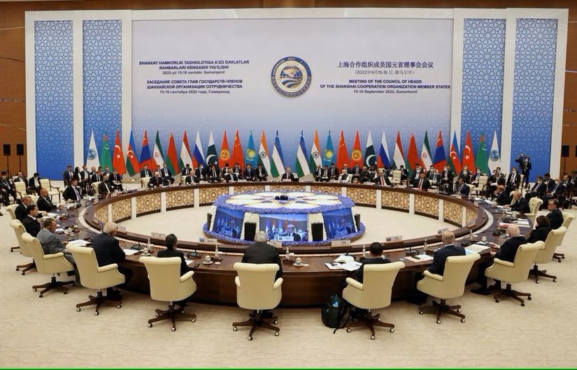 Hội nghị thượng đỉnh của Tổ chức Hợp tác Thượng Hải tại Samarkand, Uzbekistan ngày 16/9/2022. Ảnh: Sputnik