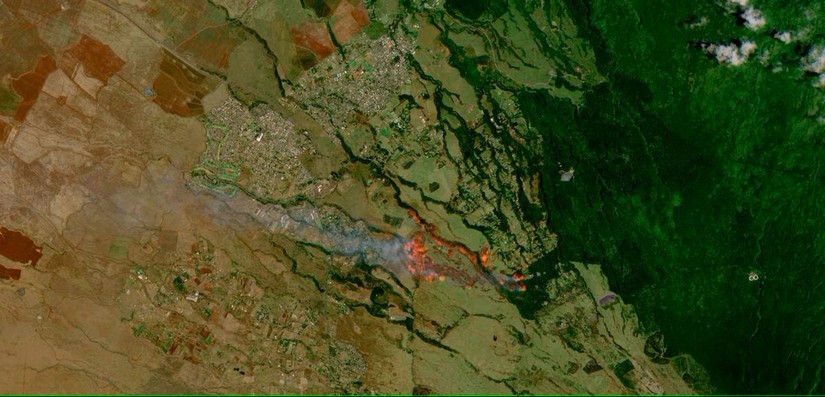 Hình ảnh vệ tinh một đám cháy rừng tại Maui, Hawaii ngày 8/8/2023. Ảnh: EU/Copernicus