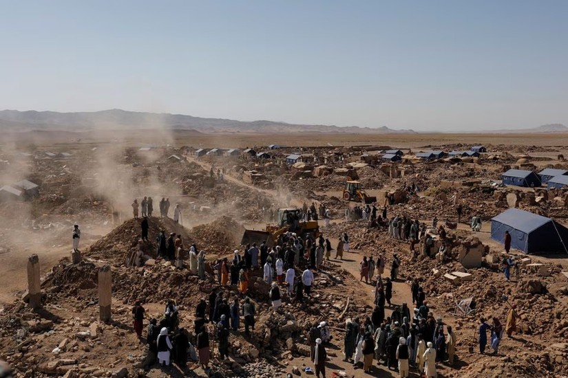 Tình cảnh sau động đất tại Zinda Jan, Herat, Afghanistan ngày 10/10/2023. Ảnh: Reuters