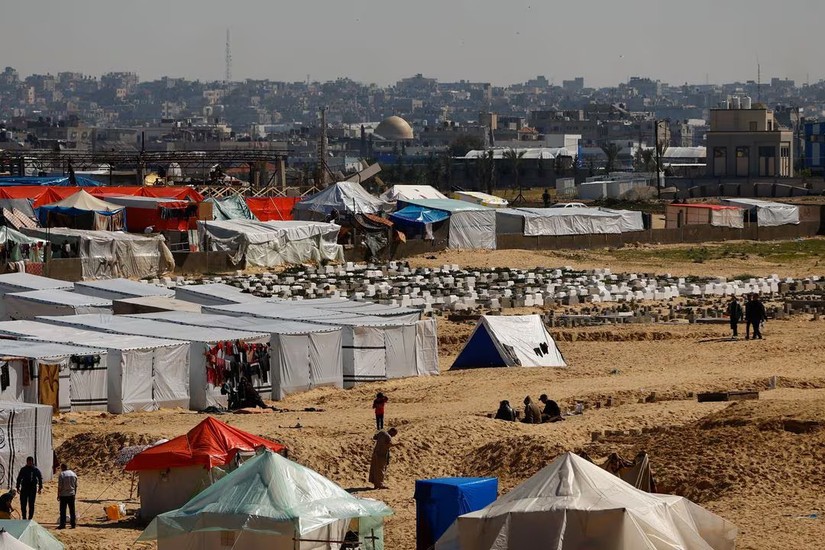 Trại tị nạn tại Rafah, phía nam Dải Gaza ngày 8/2/2024. Ảnh: Reuters