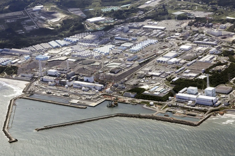 Nhà máy điện hạt nhân Fukushima Daiichi ở thị trấn Okuma, đông bắc Nhật Bản. Ảnh: AP