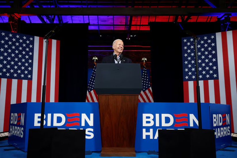 Tổng thống Mỹ Joe Biden phát biểu trong một sự kiện tranh cử tại Pullman Yards ở Atlanta, Georgia ngày 9/3/2024. Ảnh: Reuters
