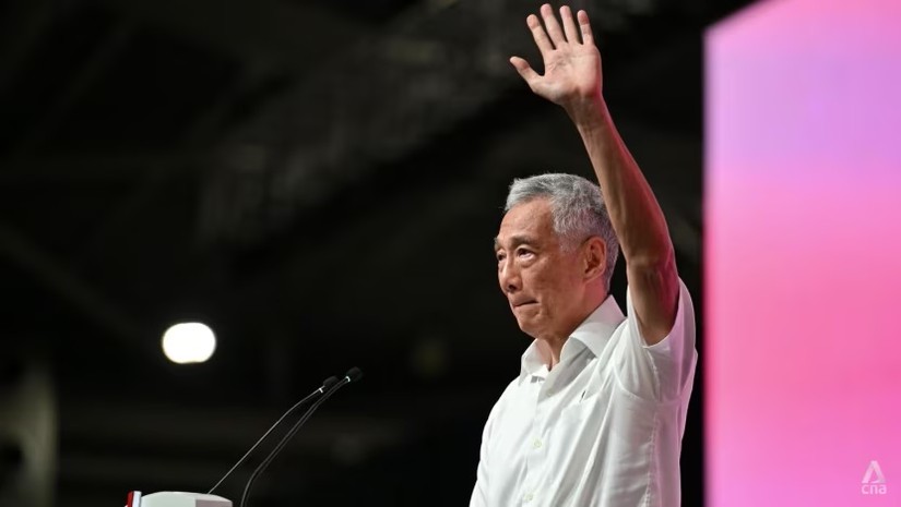 Thủ tướng Singapore Lý Hiển Long thông báo từ chức ngày 15/4 để chuyển giao quyền lực cho Phó Thủ tướng Lawrence Wong. Ảnh: CNA