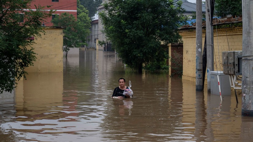Lũ lụt tại Trác Châu, Hà Bắc, Trung Quốc hồi tháng 8/2023. Ảnh: Getty Images