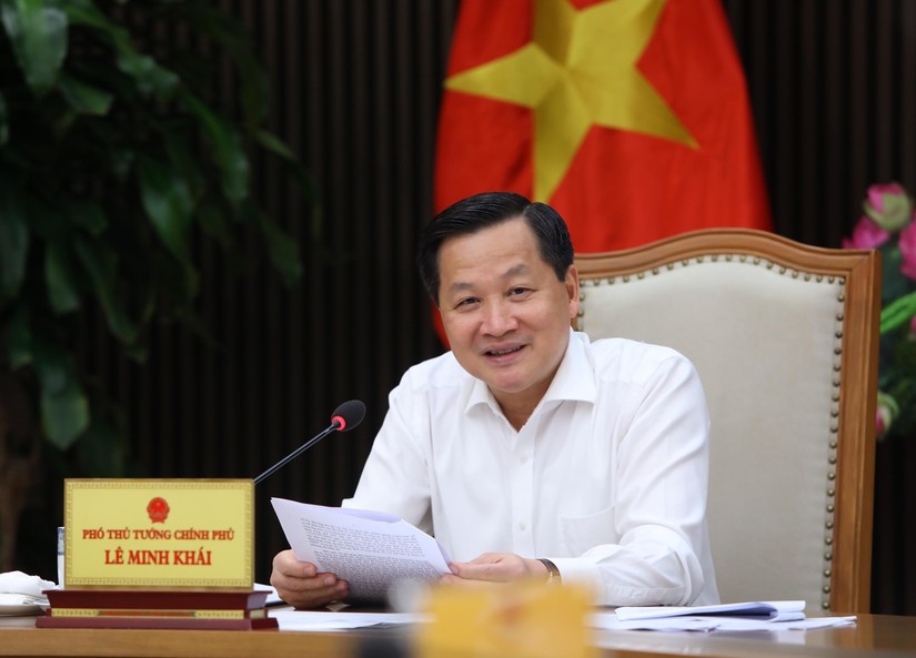 Phó Thủ tướng Lê Minh Khái: Ngân hàng và doanh nghiệp phải "đi chung con đường". Ảnh VGP