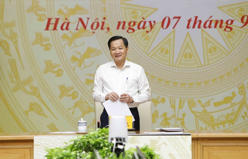 Phó Thủ tướng Lê Minh Khái: Chính phủ luôn trăn trở, cầu thị, lắng nghe để kịp thời có các giải pháp hiệu quả, tháo gỡ khó khăn cho doanh nghiệp và nền kinh tế. Ảnh VGP