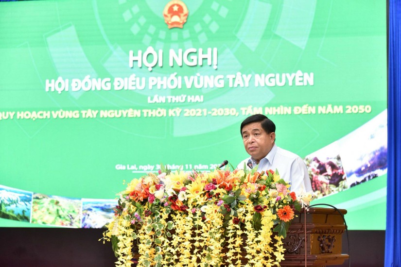 Bộ trưởng Kế hoạch và Đầu tư Nguyễn Chí Dũng chủ trì Hội nghị điều phối vùng Tây Nguyên - Ảnh: MPI