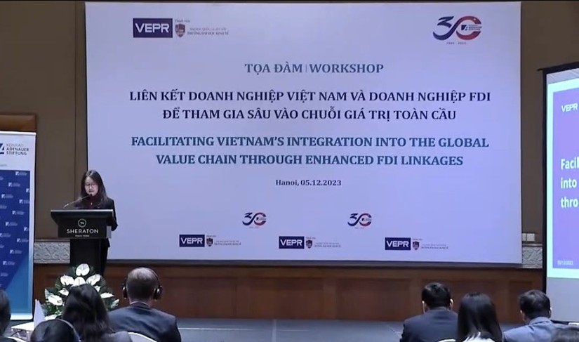 Tọa đàm "Liên kết doanh nghiệp Việt Nam và doanh nghiệp FDI để tham gia sâu vào chuỗi giá trị toàn cầu". Ảnh: Kiều Chinh - Mekong ASEAN