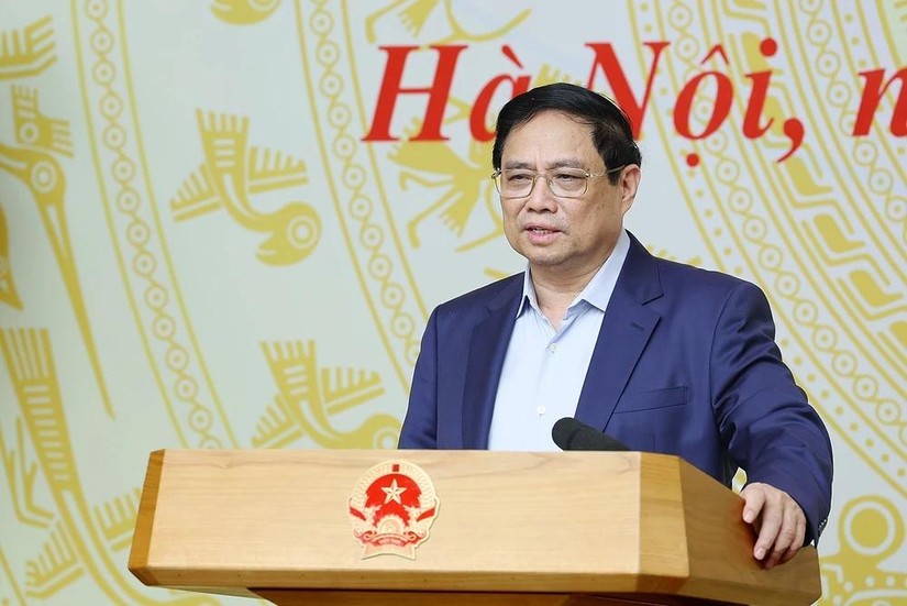 Thủ tướng Phạm Minh Chính chủ trì Hội nghị làm việc với Ủy ban Quản lý vốn Nhà nước - Ảnh: VGP