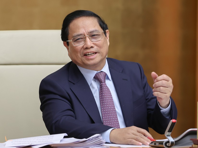 Thủ tướng Chính phủ Phạm Minh Chính phát biểu tại phiên họp - Ảnh: VGP