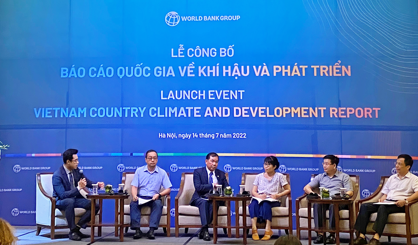 Lễ công bố Báo cáo Quốc gia về Khí hậu và Phát triển (CCDR), ngày 14/7. Ảnh: Phương Thảo
