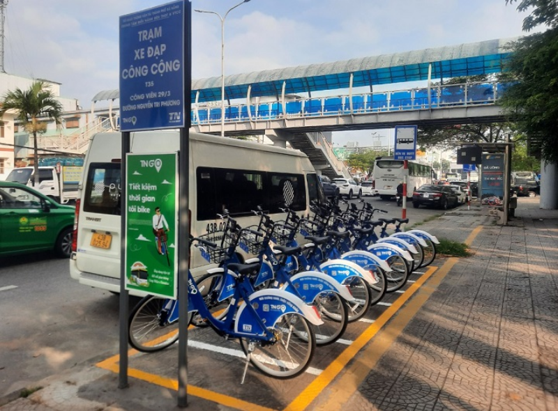 Đà Nẵng lắp đặt các trạm dịch vụ xe đạp công cộng. Ảnh: CTT Đà Nẵng.