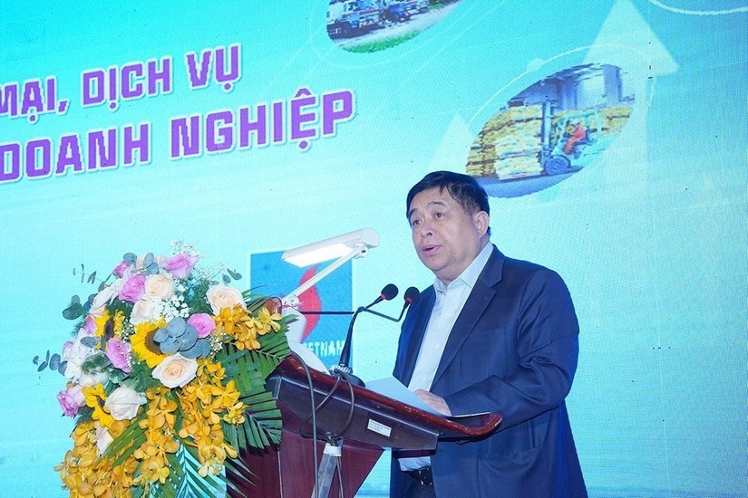 Bộ trưởng Nguyễn Chí Dũng phát biểu tại hội thảo, ngày 30/3. Ảnh: MOIT.