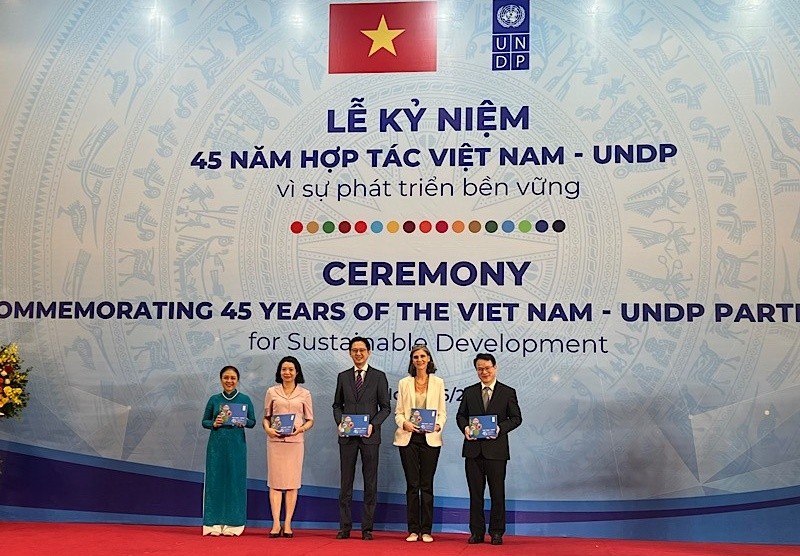 Lễ kỷ niệm 45 năm quan hệ đối tác Việt Nam – UNDP. Ảnh: TTXVN.